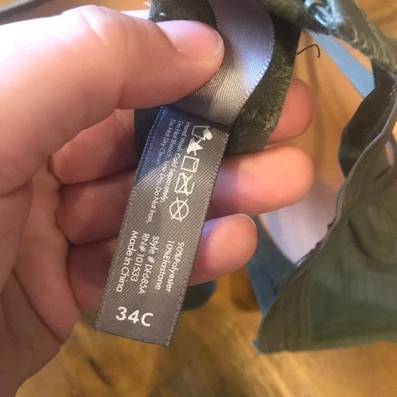 Daisy Fuentes Olive Green Lace Push Up Bra 34C - Picture 6 of 9